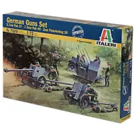 Italeri 1/72 Niemiecki zestaw artyleryjski makieta broni.