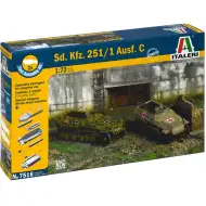 Italeri 1/72 Sd. Kfz. 251/1 Ausf. C półgąsienicowe opancerzone pojazdy zestaw modeli 2 szt.