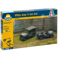Italeri 1/72 Willys Jeep 1/4 ton 4x4 pojazdy wojskowe zestaw modelarski 2 sztuki