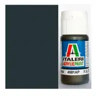 Italeri Flat Gun Metal (4681AP) - Matowa farba modelarska w kolorze metalicznym, 20 ml