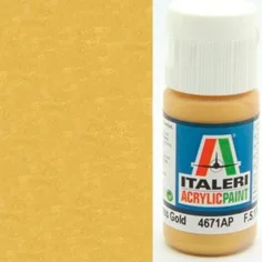 Italeri Metal Gloss Gold (4671AP) - Metaliczna błyszcząca złota farba modelarska 20ml zdjęcie 2