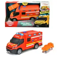 Iveco czerwony ambulans ze światłem i dźwiękiem 18 cm - Dickie Toys