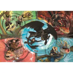 Jak wytresować smoka Supercolor puzzle 104 elementów - Clementoni zdjęcie 2