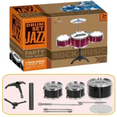 Jazz Drum 4-częściowy zestaw perkusyjny do zabawy zdjęcie 2