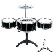 Jazz Drum, 4-częściowy zestaw perkusyjny na stojaku do zabawy