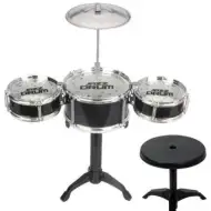Jazz Drum 4-częściowy zestaw perkusyjny zabawkowy na stojaku z stołkiem