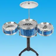 Jazz Drum, czteroczęściowy zestaw perkusyjny na stojaku do zabawy