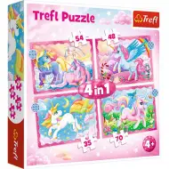 Jednorożce i magia 4 w 1 puzzle - Trefl