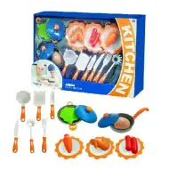 Jestem małym Chef niebieski mini zestaw kuchenny do zabawy w dwóch wersjach, 16 elementów.