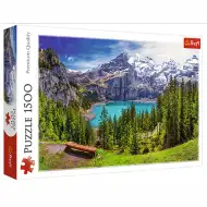 Jezioro Oeschinen, Alpy, Szwajcaria, puzzle premium 1500 elementów - Trefl