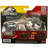 Jurassic World: Fierce Changers - Carnotaurus &amp; Stegosaurus przekształcalna figurka dinozaura - Mattel