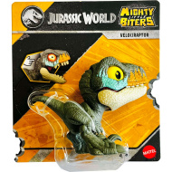 Jurassic World: Gryząca mini figurka velociraptora, zielonkawa - Mattel