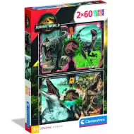 Jurassic World Odrodzenie 2x60-elementowe Supercolor puzzle - Clementoni