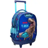 Jurassic World T-Rex trzykomorowy plecak szkolny na kółkach 34x20x45 cm