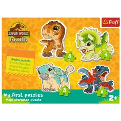 Jurassic World: Urocze dinozaury - Moje pierwsze puzzle dla maluchów 3-4-5-6 elementów - Trefl zdjęcie 2
