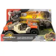 Jurassic World: Zestaw pojazdów bojowych z wyrzutnią i Welociraptorem – Mattel