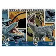 Jurassic World kreatywny zeszyt do kolorowania z naklejkami i szablonem w kilku wariantach