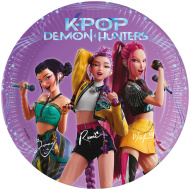K-Pop Łowcy demonów — zestaw 8 papierowych talerzy 20 cm