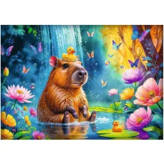 Kapibara w wodzie, puzzle 1000 elementów - Trefl zdjęcie 2