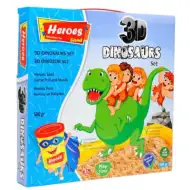 Kinetic Sand: Zestaw z piaskoliną Heros dinozaury lub kucyki z akcesoriami 500g