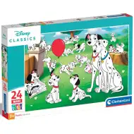 Klasyka Disneya: 101 Dalmatyńczyków 24-elementowe maxi supercolor puzzle - Clementoni