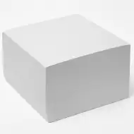 Klejony notes w białym kolorze, 500 kartek, 8,5x8,5x4 cm