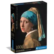 Kolekcja Muzealna: Johannes Vermeer - Dziewczyna z perłą, puzzle 1000 elementów z plakatem - Clementoni