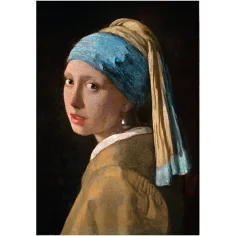 Kolekcja Muzealna: Johannes Vermeer - Dziewczyna z perłą, puzzle 1000 elementów z plakatem - Clementoni zdjęcie 2