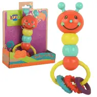 Kolorowa grzechotka i gryzak w kształcie gąsienicy 18 cm