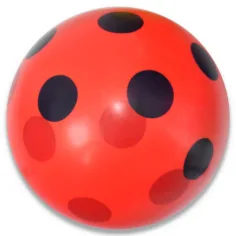 Kolorowa piłka gumowa w kropki, różne warianty, 22 cm zdjęcie 5
