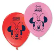Kolorowe balony z Myszką Minnie, zestaw 8 sztuk