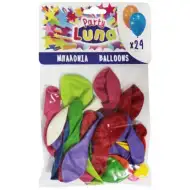 Kolorowe balony, zestaw 24 sztuk