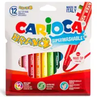Kolorowe flamastry maxi 12 sztuk - Carioca