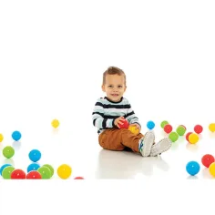 Kolorowe piłki w siatce 100 sztuk - D-Toys zdjęcie 2