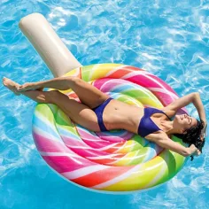 Kolorowy dmuchany materac w kształcie lizaka 208x135cm - Intex zdjęcie 2
