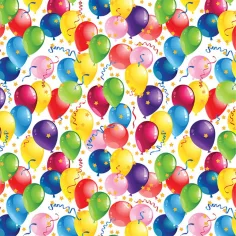 Kolorowy papier do pakowania z motywem balonów 100x70 cm