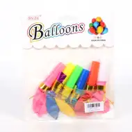 Kolorowy zestaw 6 dmuchanych balonów z pompką
