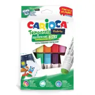 Kolorowy zestaw kredek temperowych do tkanin 10 sztuk – Carioca