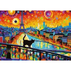 Kot w Paryżu 1000-elementowe puzzle HQ - Trefl zdjęcie 2
