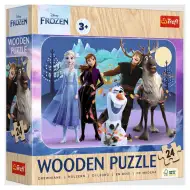 Kraina Lodu 24-elementowe drewniane puzzle - Trefl