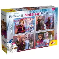 Kraina Lodu II 2 w 1 maxi puzzle 4x48 elementów i kolorowanka 35x25 cm – Lisciani