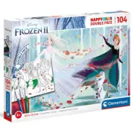 Kraina Lodu II. Double 2 w 1 104-elementowa dwustronna kolorowanka puzzle - Clementoni