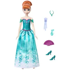 Kraina Lodu: Magiczna niespodzianka lalka Anna z wachlarzem - Mattel zdjęcie 2