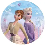 Kraina lodu 2 Elsa i Anna papierowe talerzyki zestaw 8 sztuk 23 cm