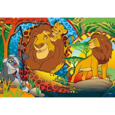 Król Lew 2 w 1 24-elementowe ekologiczne maxi puzzle i kolorowanka 70x50 cm – Lisciani zdjęcie 2