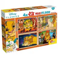 Król Lew 2 w 1 maxi puzzle 4x48 elementów i kolorowanka 35x25 cm – Lisciani