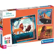 Król Lew 3x48 elementów Supercolor puzzle - Clementoni