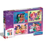 Księżniczki Disney+ 4 w 1 puzzle - Clementoni