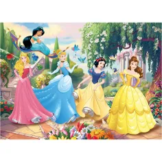 Księżniczki Disneya – Magia bajkowego ogrodu, 2 w 1, puzzle 60 elementów i kolorowanka, 50x35 cm – Lisciani zdjęcie 2