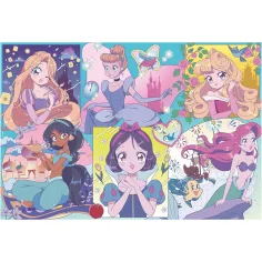 Księżniczki Disneya – Magiczna manga 2 w 1, puzzle 250 elementów i kolorowanka 50x35 cm – Lisciani zdjęcie 2